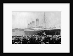 Crowds Looking at the Olympic Ocean Liner by Anonymous