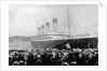 Crowds Looking at the Olympic Ocean Liner by Anonymous