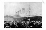 Crowds Looking at the Olympic Ocean Liner by Anonymous