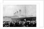 Crowds Looking at the Olympic Ocean Liner by Anonymous