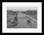 Boat on Aldebaran Canal Passing Houses in Venice, California by Anonymous