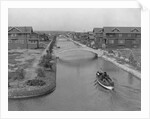 Boat on Aldebaran Canal Passing Houses in Venice, California by Anonymous