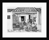 Eighteenth Century Chinese Drawing of a Butcher Shop by Anonymous
