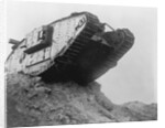 British Mark IV Tank Rolling over Hillside by Anonymous