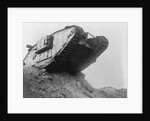 British Mark IV Tank Rolling over Hillside by Anonymous
