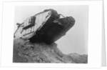 British Mark IV Tank Rolling over Hillside by Anonymous