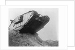 British Mark IV Tank Rolling over Hillside by Anonymous