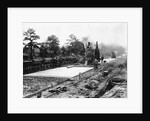 Construction of concrete road on section of National Highway, Durham County, NC by Anonymous