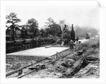 Construction of concrete road on section of National Highway, Durham County, NC by Anonymous