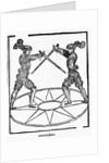 Woodcut of Sword Fighting Technique by Anonymous