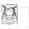 Woodcut of Sword Fighting Technique by Anonymous
