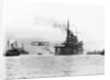 Biplane Flying from Armored Cruiser by Anonymous