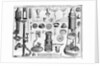 Eighteenth Century English Engraving Assorted Microscopes and Apparatus by Anonymous