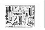 Eighteenth Century English Engraving Assorted Microscopes and Apparatus by Anonymous