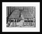 Seventeenth Century Engraving Interior of the Leiden Library by Corbis