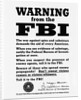 FBI Poster Warning Against Espionage by Anonymous