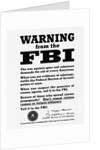 FBI Poster Warning Against Espionage by Anonymous