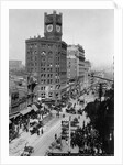 Chronicle Building Clock Tower Dominates Market Street by Anonymous