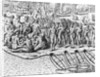 Indians Cooking, Eating, and Relaxing by Theodor de Bry From America by Anonymous