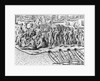Indians Cooking, Eating, and Relaxing by Theodor de Bry From America by Anonymous
