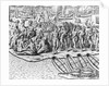 Indians Cooking, Eating, and Relaxing by Theodor de Bry From America by Anonymous