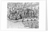 Indians Cooking, Eating, and Relaxing by Theodor de Bry From America by Anonymous