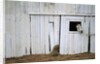 Horse Sticking Head out Barn Window by Anonymous