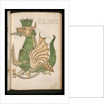 15th-Century Illustration of a Siege Machine in the Shape of a Dragon by Anonymous