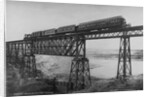 Passenger Train on Posada-Encarnation Trestle Bridge, Mexico by Anonymous
