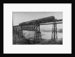 Passenger Train on Posada-Encarnation Trestle Bridge, Mexico by Anonymous