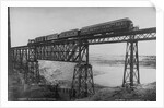 Passenger Train on Posada-Encarnation Trestle Bridge, Mexico by Anonymous