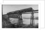 Passenger Train on Posada-Encarnation Trestle Bridge, Mexico by Anonymous