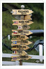 Mileage Sign Pointing Directions in Puerto Williams by Anonymous