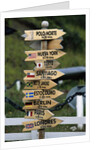 Mileage Sign Pointing Directions in Puerto Williams by Anonymous