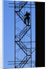 Steelworker Assembling Scaffolding by Anonymous