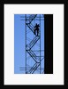 Steelworker Assembling Scaffolding by Anonymous