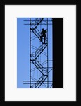 Steelworker Assembling Scaffolding by Anonymous