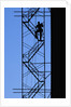 Steelworker Assembling Scaffolding by Anonymous