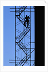 Steelworker Assembling Scaffolding by Anonymous