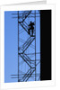 Steelworker Assembling Scaffolding by Anonymous