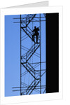 Steelworker Assembling Scaffolding by Anonymous