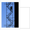 Steelworker Assembling Scaffolding by Anonymous