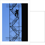 Steelworker Assembling Scaffolding by Anonymous