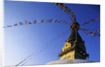 Prayer Flags Hanging from Swayambhunath Stupa by Anonymous