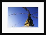 Prayer Flags Hanging from Swayambhunath Stupa by Anonymous