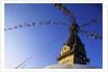 Prayer Flags Hanging from Swayambhunath Stupa by Anonymous