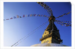 Prayer Flags Hanging from Swayambhunath Stupa by Anonymous