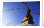 Prayer Flags Hanging from Swayambhunath Stupa by Anonymous