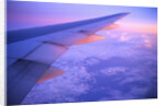 Setting Sun Hitting Airplane Wing by Anonymous