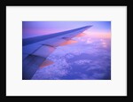 Setting Sun Hitting Airplane Wing by Anonymous